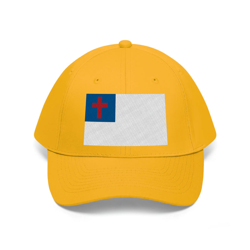 Christian Flag Unisex Baseball Hat (Embroidered Flag)