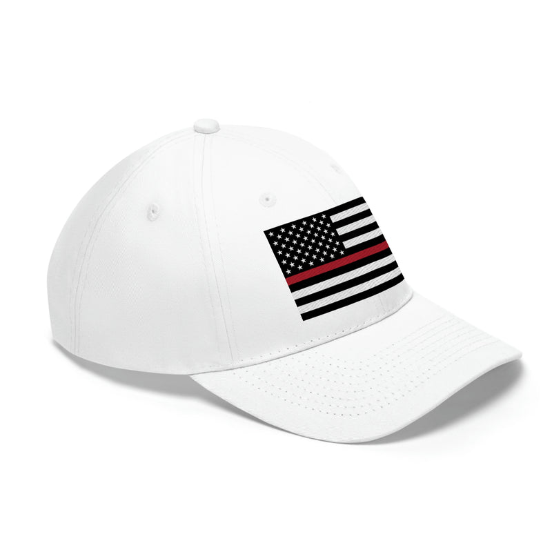 Thin Red Line Flag Unisex Baseball Hat (Embroidered Flag)