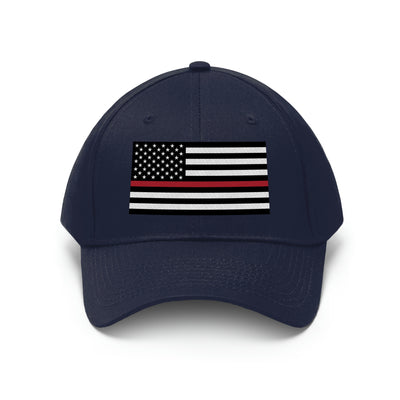 Thin Red Line Flag Unisex Baseball Hat (Embroidered Flag)