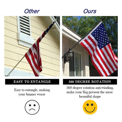 Black Flag Pole (6ft, 1-inch Diameter) - USA Flag Co.