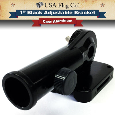 Black Flag Pole Mount (1-inch Diameter) - USA Flag Co.