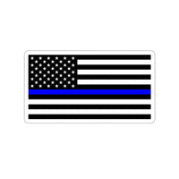Thin Blue Line Flag Decal (indoor and outdoor use)