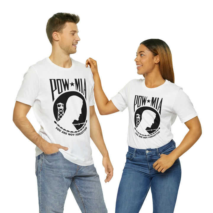 POW-MIA T Shirt: Bella + Canvas 3001