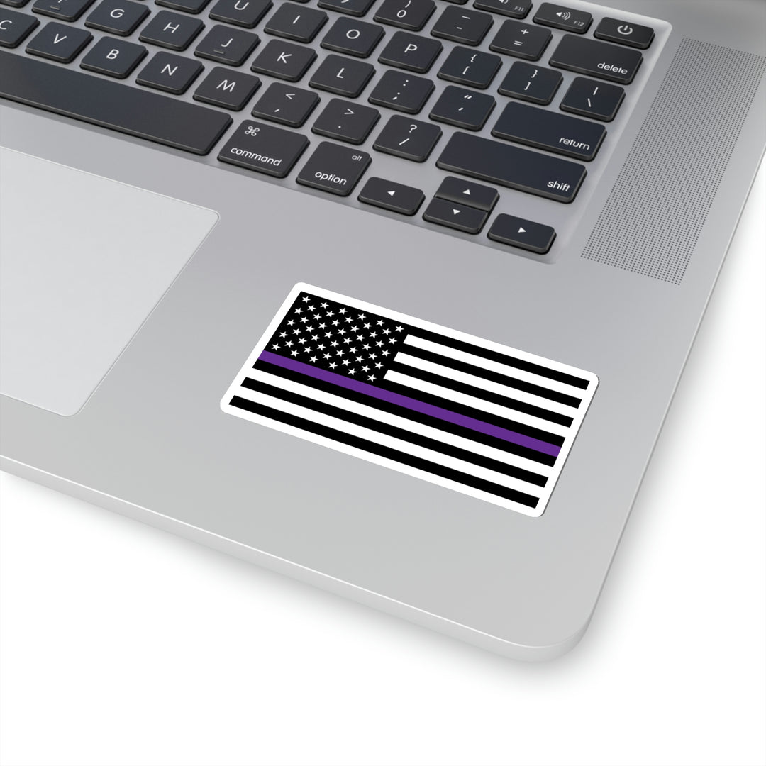 Thin Purple Line Flag Sticker
