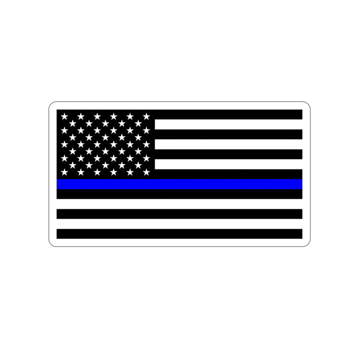 Thin Blue Line Flag Decal (indoor and outdoor use)