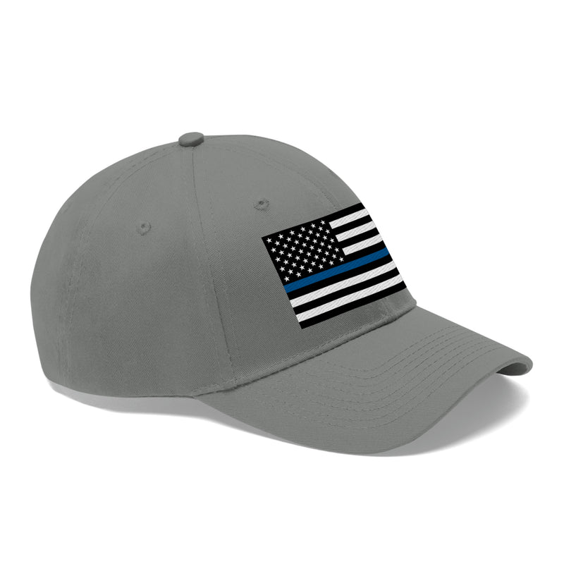Thin Blue Line Flag Unisex Baseball Hat (Embroidered Flag)