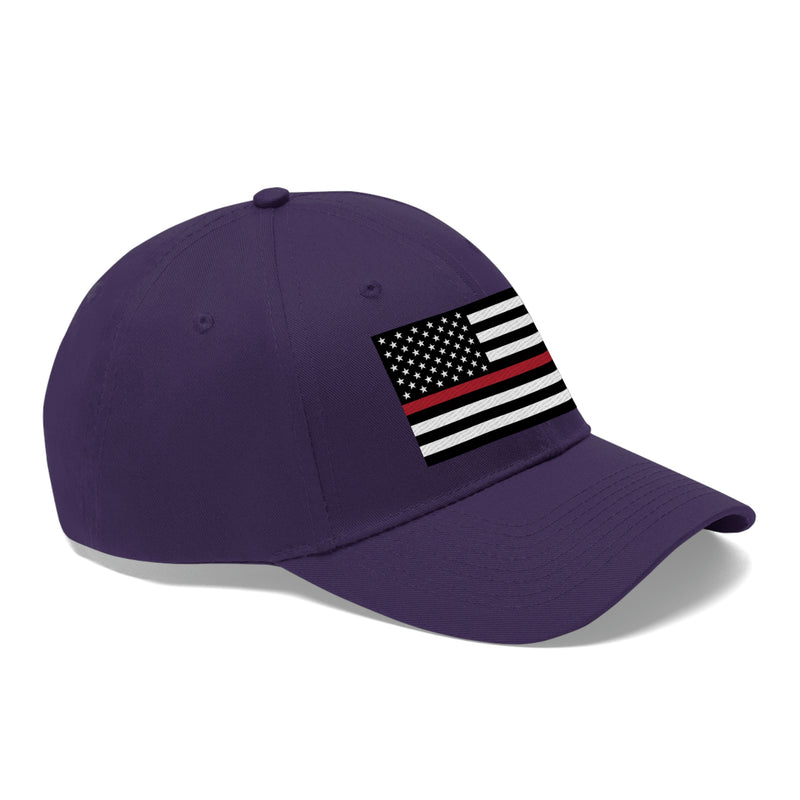 Thin Red Line Flag Unisex Baseball Hat (Embroidered Flag)