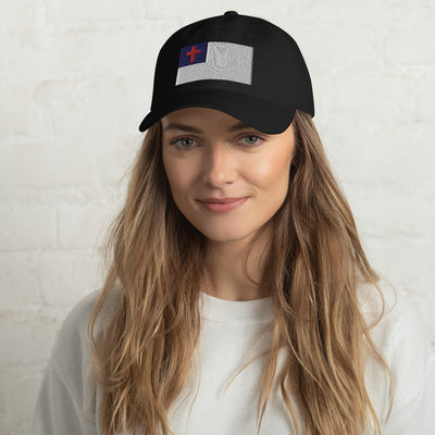 Dad Hat - Christian Flag (Embroidered Flag) by USA Flag Co.