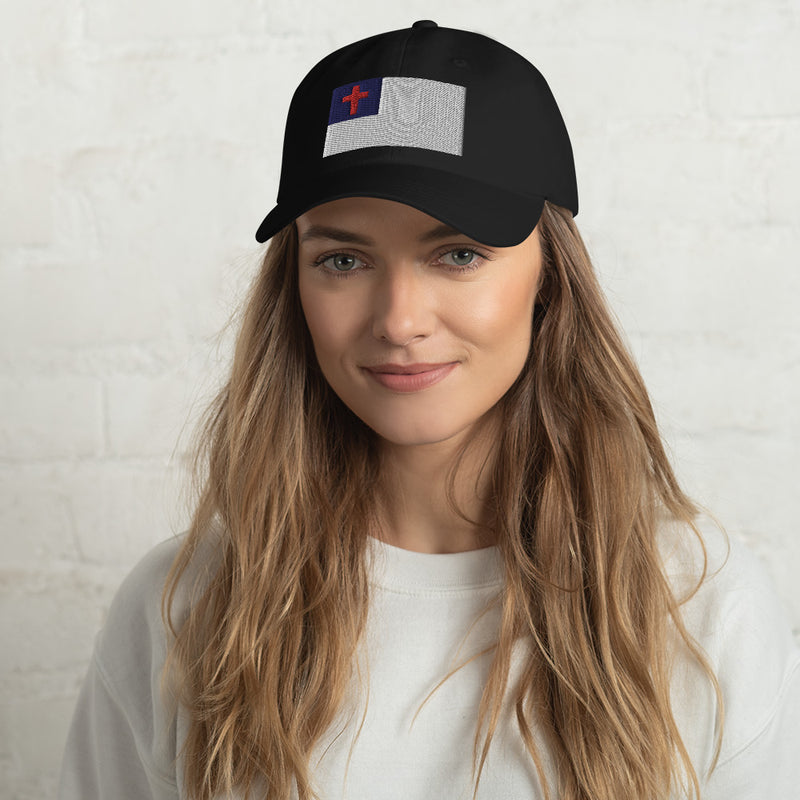 Dad Hat - Christian Flag (Embroidered Flag) by USA Flag Co.