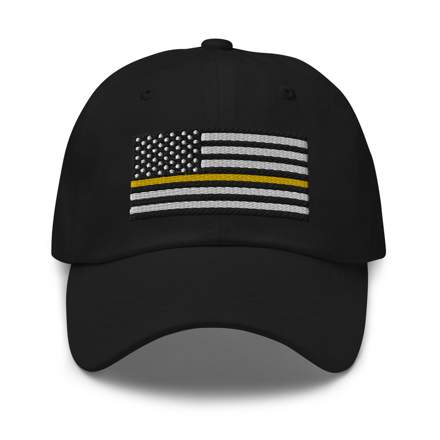 Thin Blue Line Police America Flag Unisex Trucker Hat – Mesh Baseball Cap  Dad Hat Black