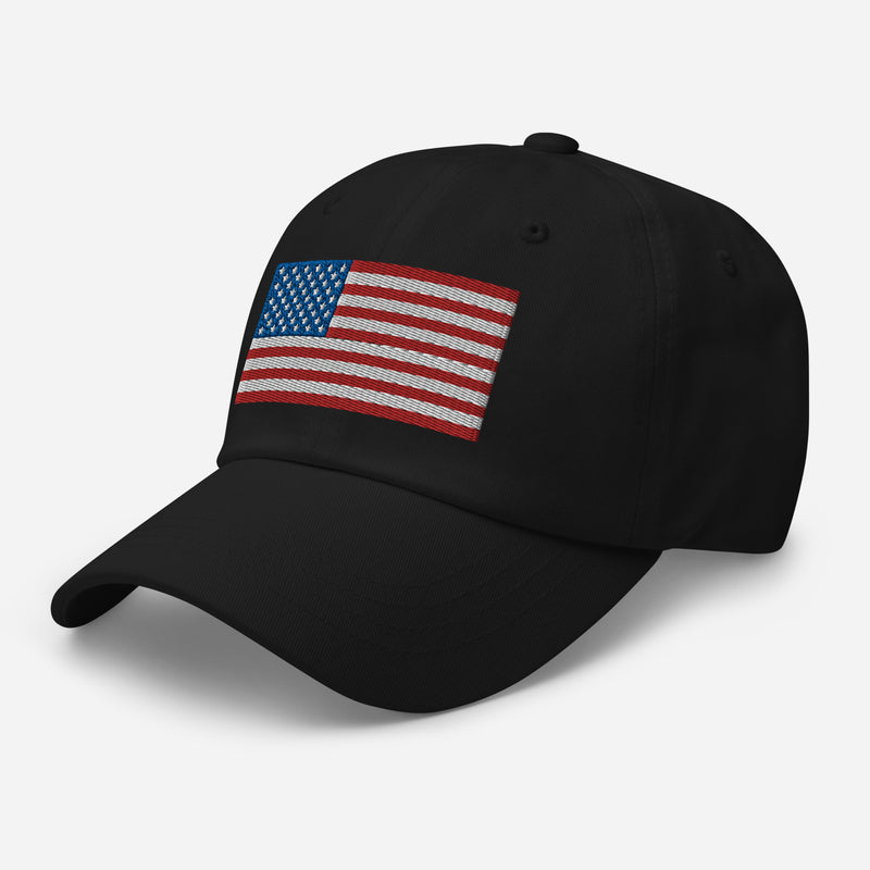 Dad Hat - USA Flag (Embroidered Flag)