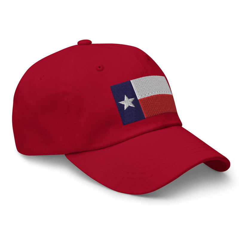 Dad Hat - Texas Flag (Embroidered Flag)