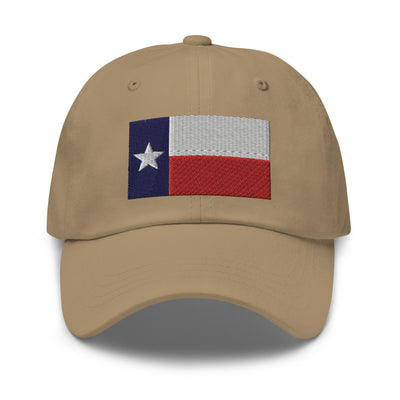 Dad Hat - Texas Flag (Embroidered Flag)