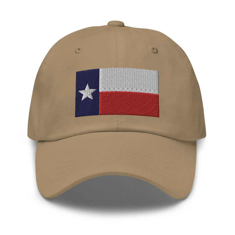 Dad Hat - Texas Flag (Embroidered Flag)
