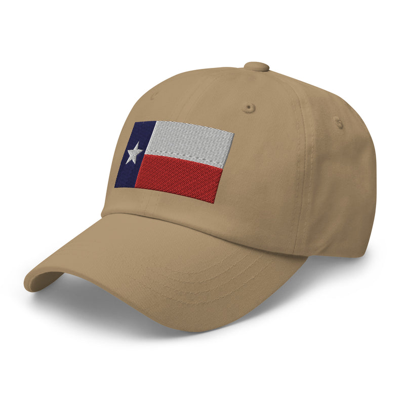 Dad Hat - Texas Flag (Embroidered Flag)