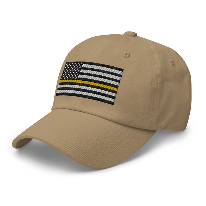 Dad Hat - Thin Yellow Line Flag (Embroidered Flag)