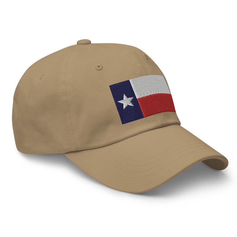 Dad Hat - Texas Flag (Embroidered Flag)
