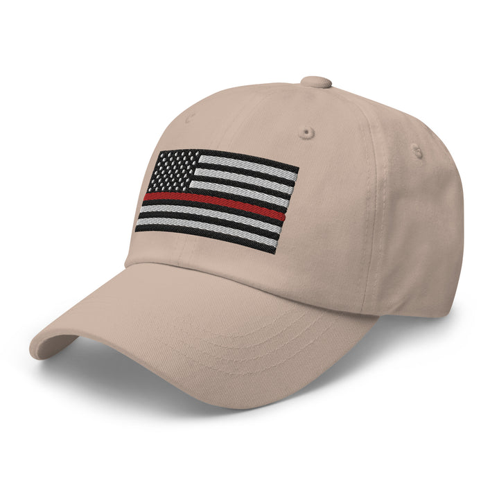 Dad Hat - Thin Red Line Flag (Embroidered Flag)