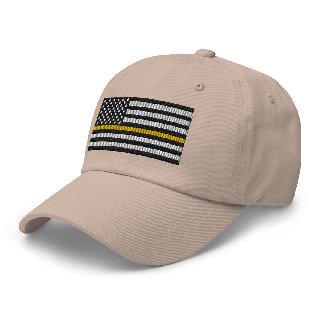 Dad Hat - Thin Yellow Line Flag (Embroidered Flag)