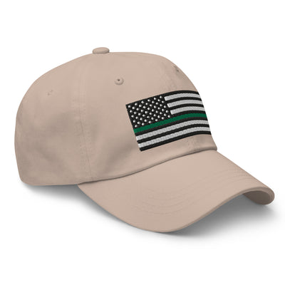 Dad Hat - Thin Green Line Flag (Embroidered Flag)