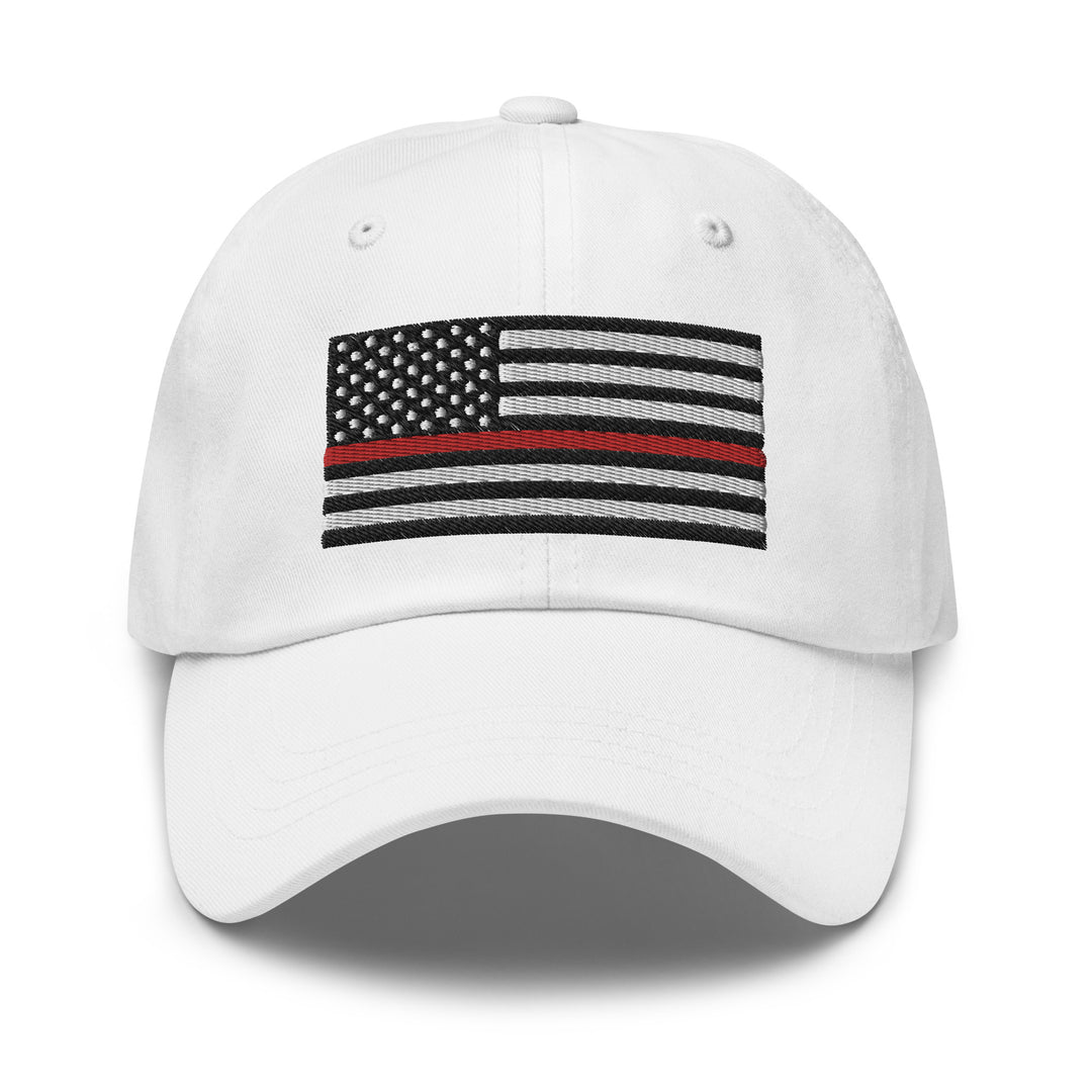 Dad Hat - Thin Red Line Flag (Embroidered Flag)