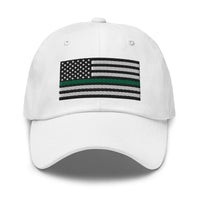 Dad Hat - Thin Green Line Flag (Embroidered Flag)