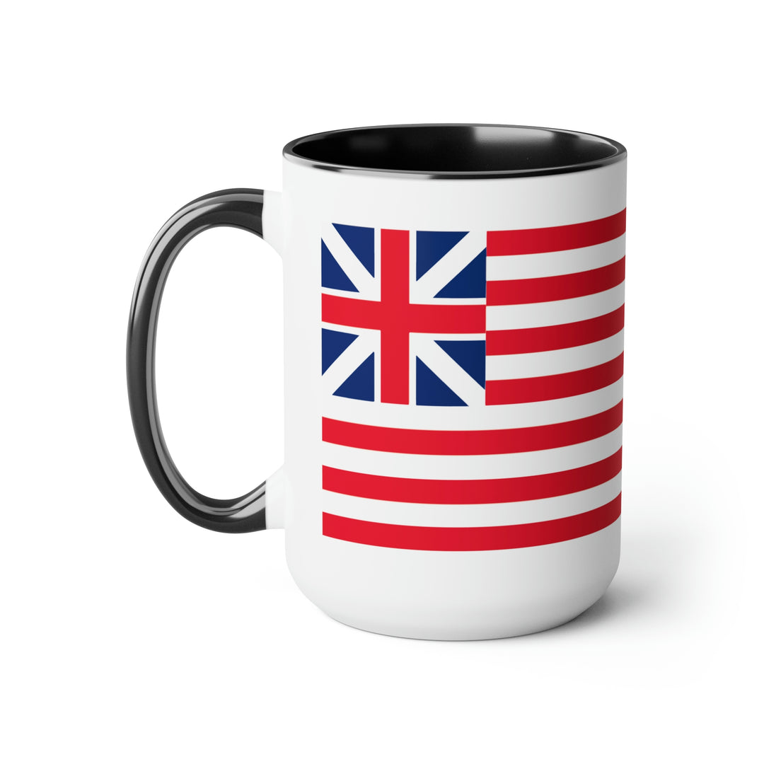 Two-Tone Grand Union Flag Coffee Mugs, 15oz