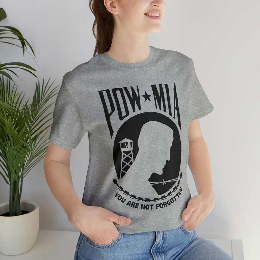 POW-MIA T Shirt: Bella + Canvas 3001