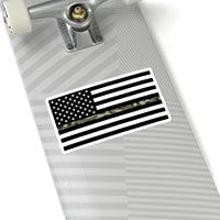 Thin Camo Line Flag Sticker