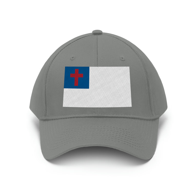 Christian Flag Unisex Baseball Hat (Embroidered Flag)