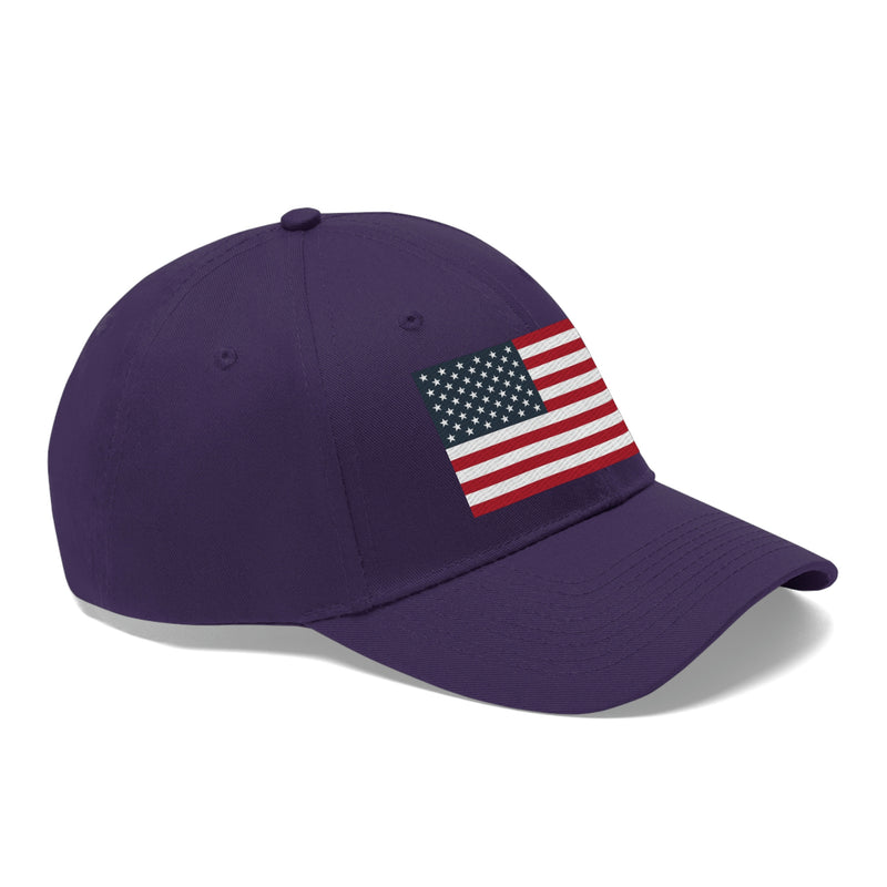 American Flag Unisex Baseball Hat (Embroidered Flag)