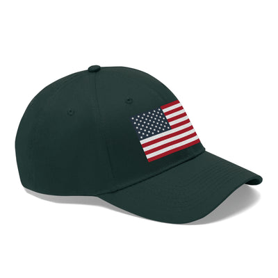 American Flag Unisex Baseball Hat (Embroidered Flag)