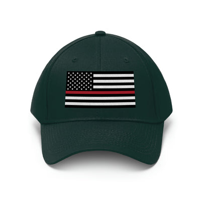 Thin Red Line Flag Unisex Baseball Hat (Embroidered Flag)