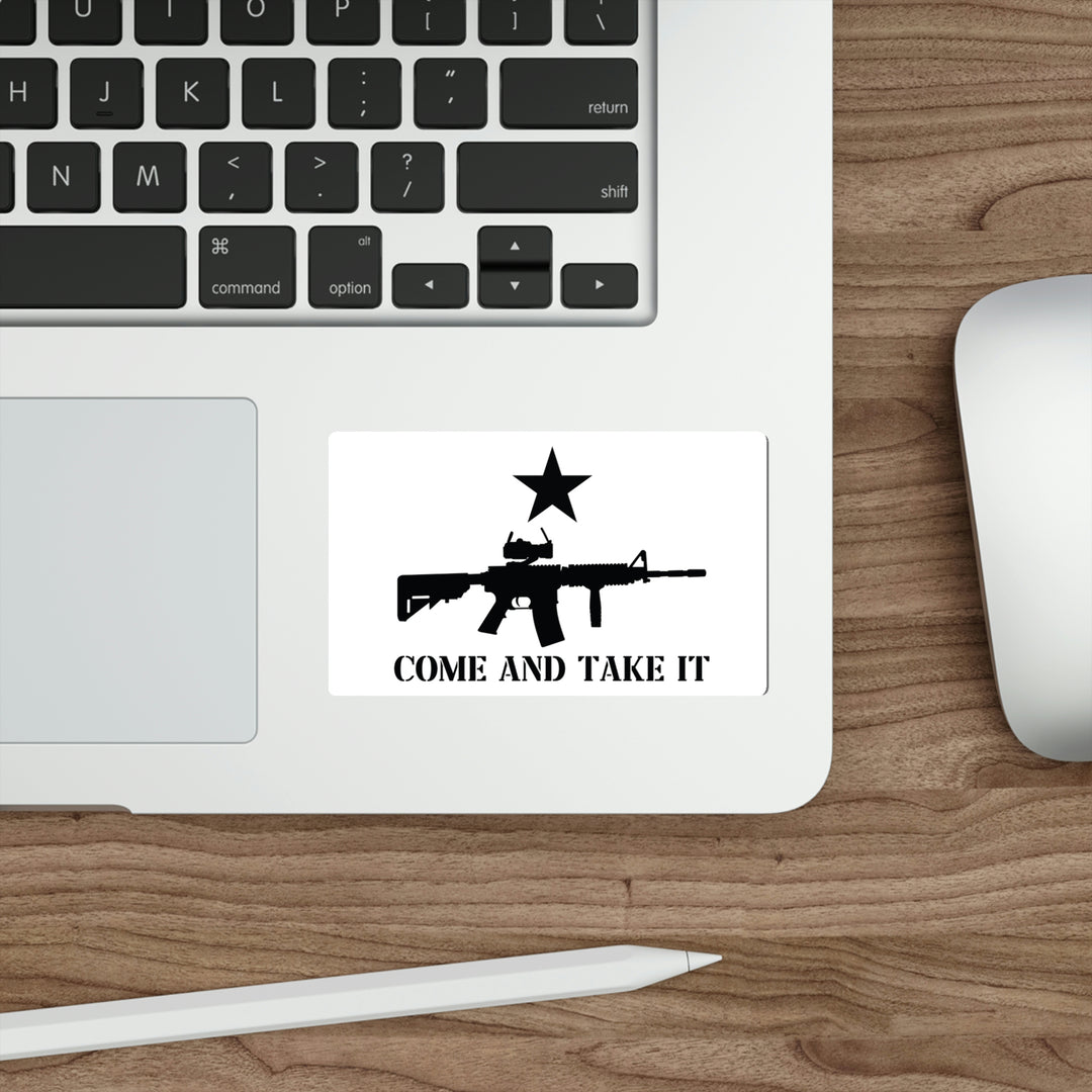 Come And Take It AR-15 Flag Decal (indoor and outdoor use)