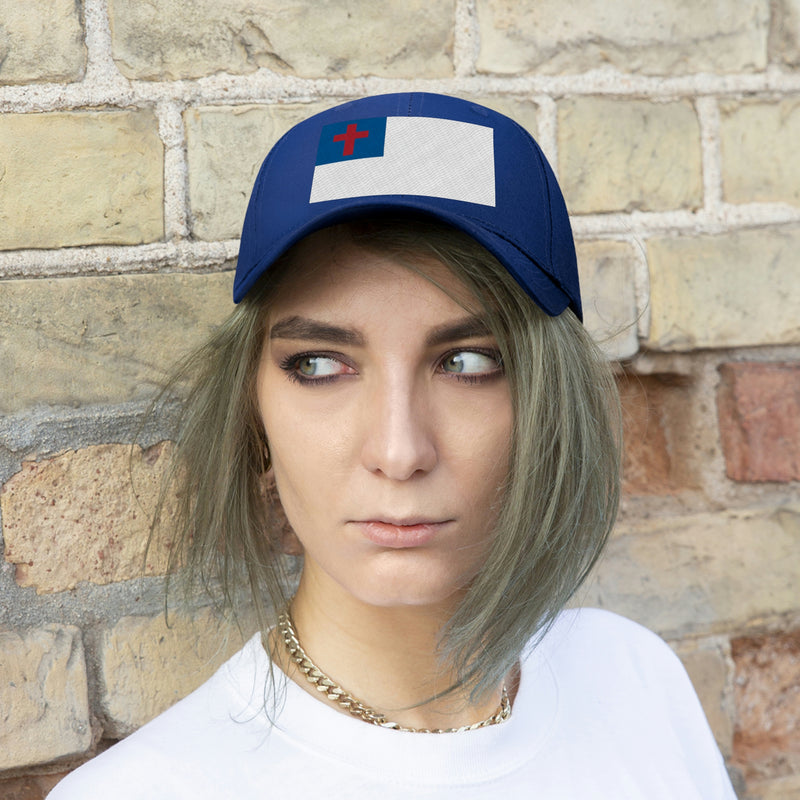 Christian Flag Unisex Baseball Hat (Embroidered Flag)