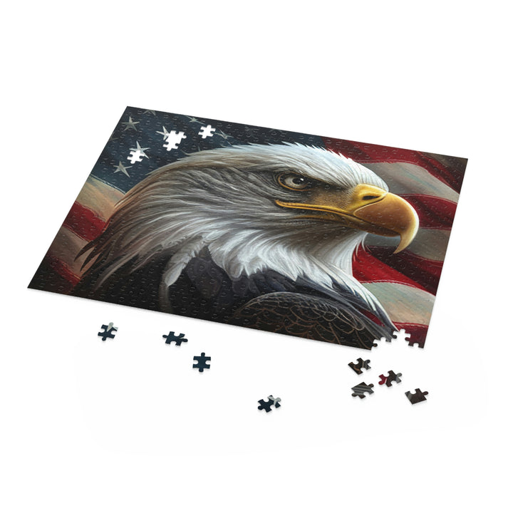 USA Flag American Bald Eagle Puzzle (120, 252, 500-Piece)