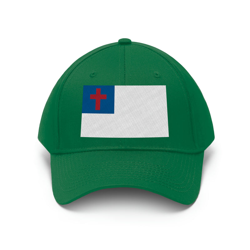 Christian Flag Unisex Baseball Hat (Embroidered Flag)