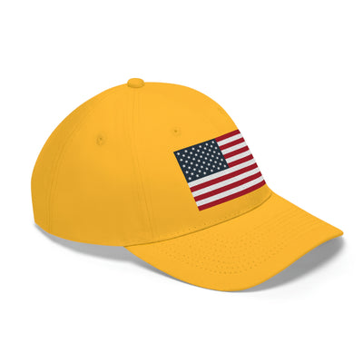 American Flag Unisex Baseball Hat (Embroidered Flag)