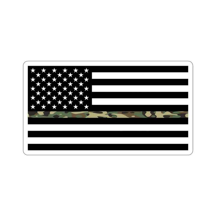 Thin Camo Line Flag Sticker