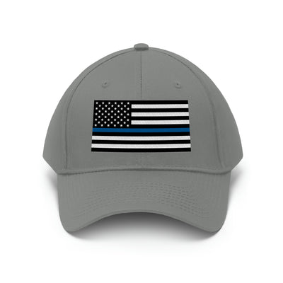 Thin Blue Line Flag Unisex Baseball Hat (Embroidered Flag)