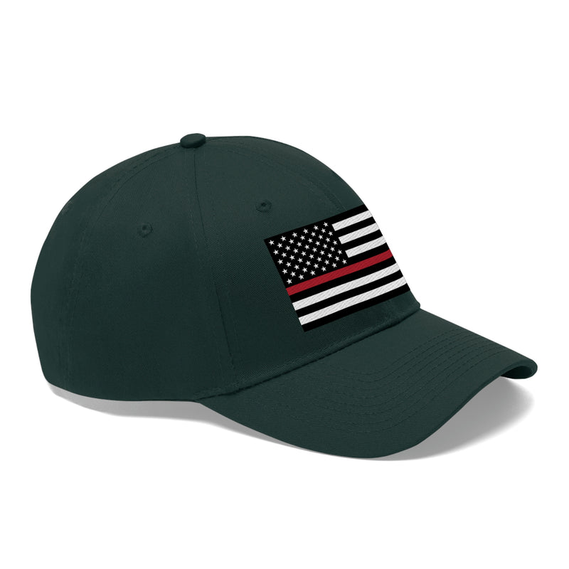 Thin Red Line Flag Unisex Baseball Hat (Embroidered Flag)