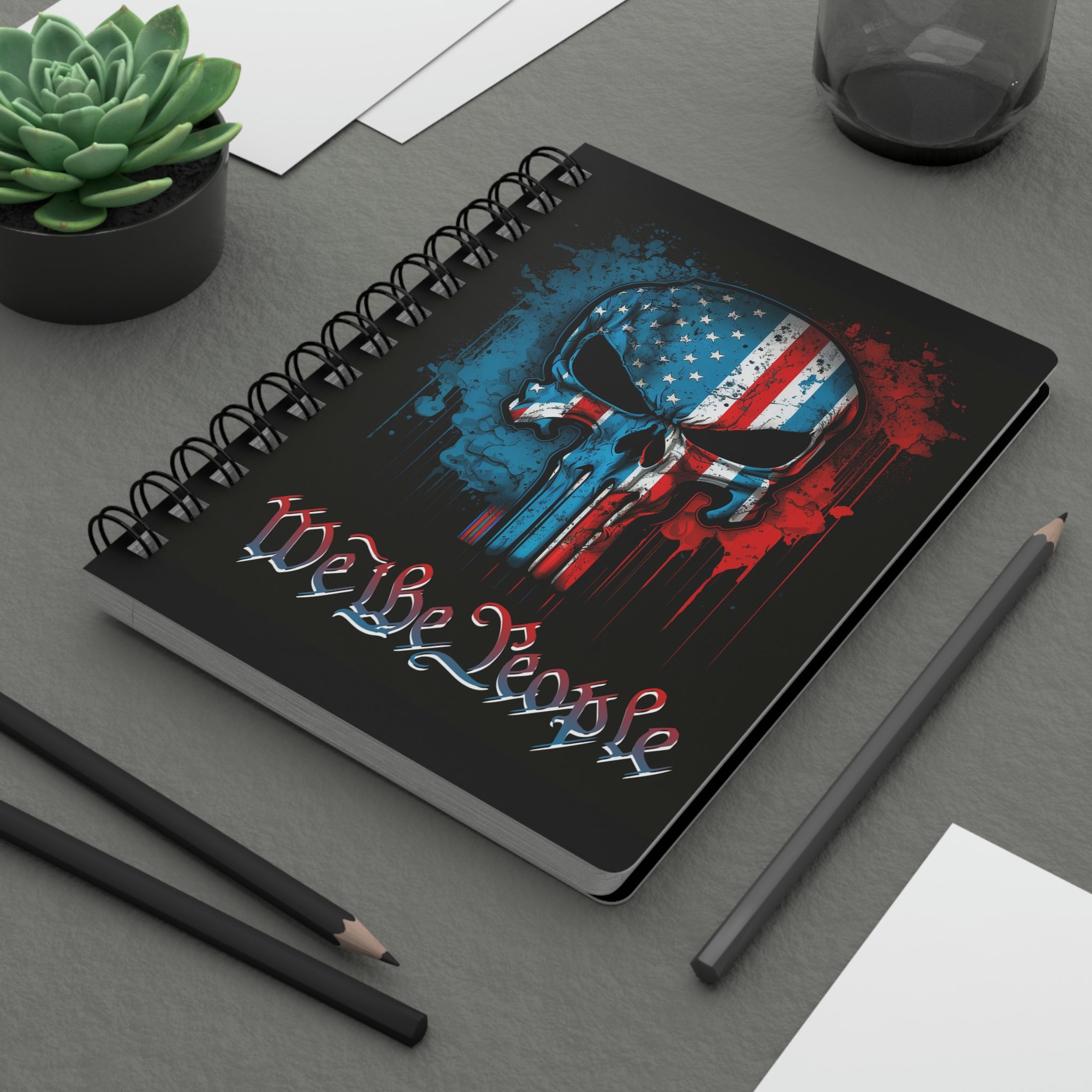 We The People Punisher Skull Spiral Bound Journal