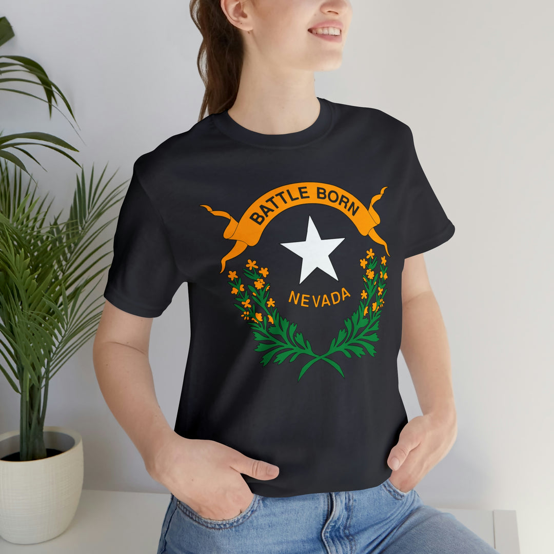 Nevada State Flag T Shirt: Bella + Canvas 3001