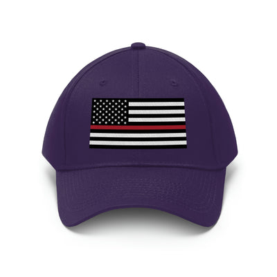 Thin Red Line Flag Unisex Baseball Hat (Embroidered Flag)