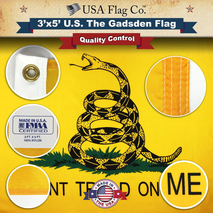 Gadsden Flag (Don't Tread On Me) - USA Flag Co.