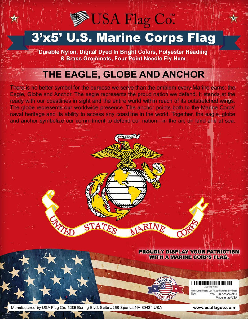 Marine Corps Flag (3x5 foot) - USA Flag Co.