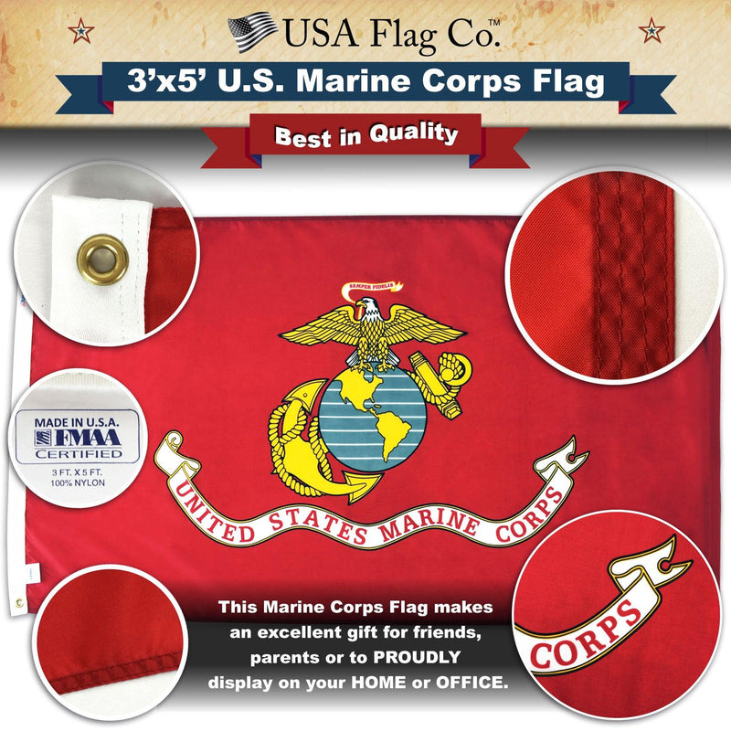 Marine Corps Flag (3x5 foot) - USA Flag Co.
