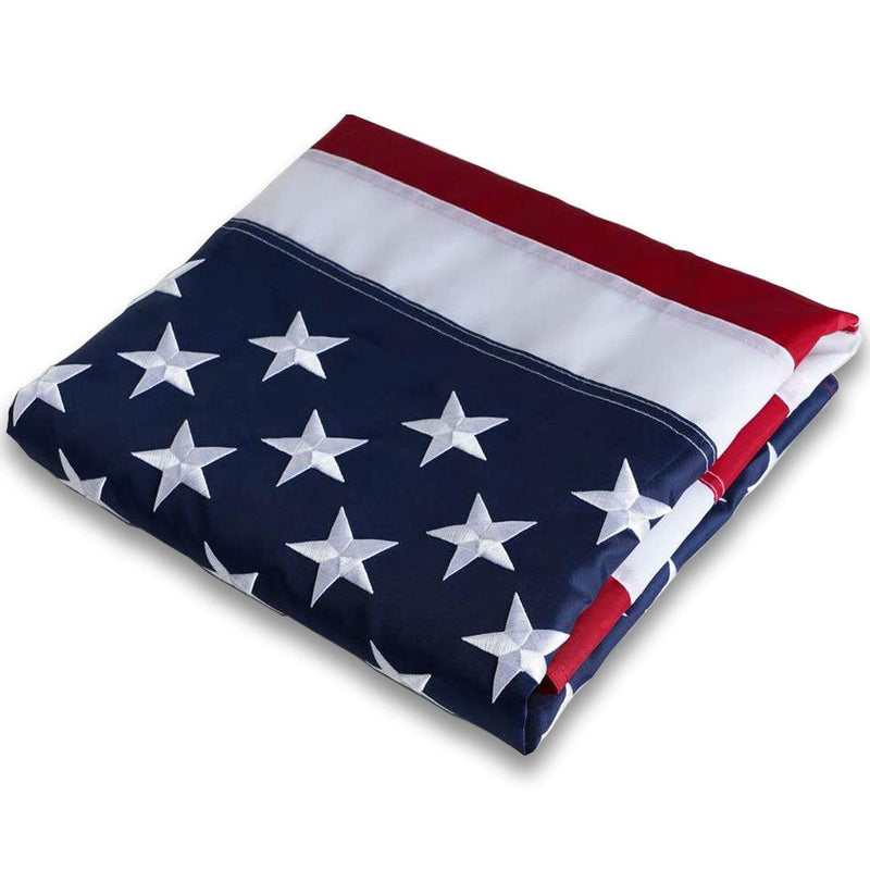 Polyester American Flag (3x5 foot) Embroidered Stars & Sewn Stripes - USA Flag Co.