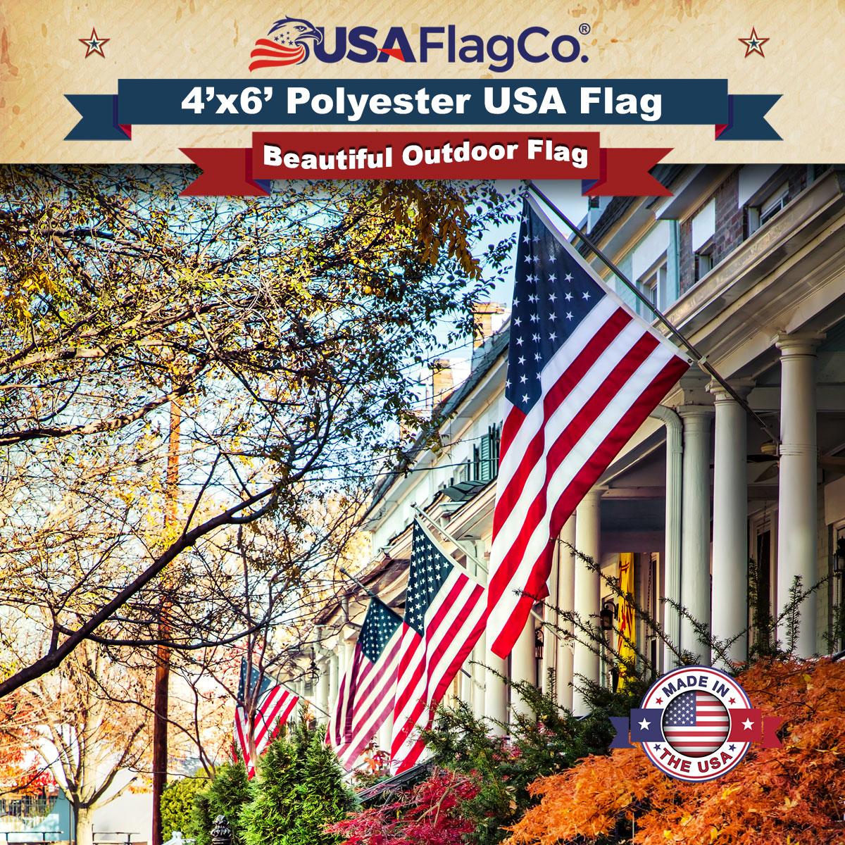 16x24 Inch American Nautical Boat Flag – Sewn Embroidered Stars And Stripes, USA Made Style