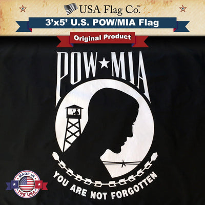 POW MIA Flag (3x5 foot) Single Reverse - USA Flag Co.